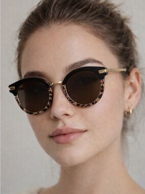 Dolce & Gabbana DG4394 Round Sunglasses Frame – Leopard Black Gold